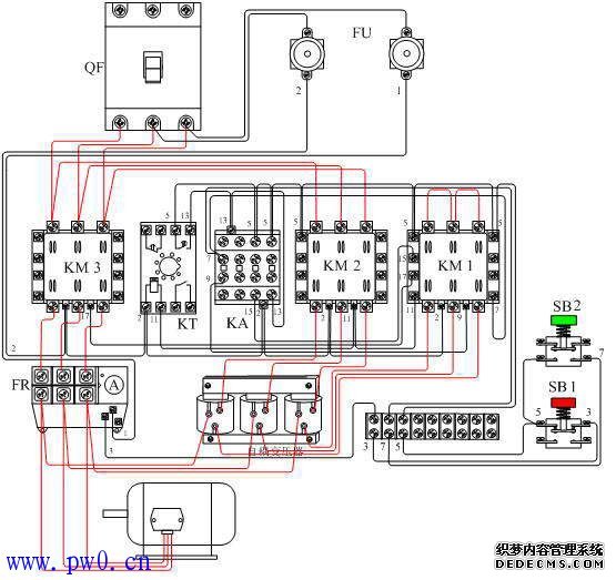 电动机自耦降压启动自动控制电路图及常见故障