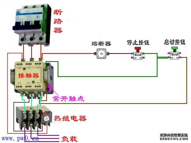 电动机启停控制电路图