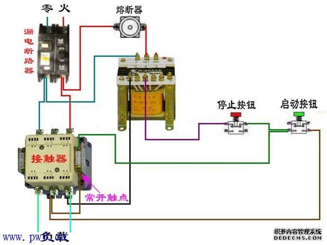电动机启停控制电路图