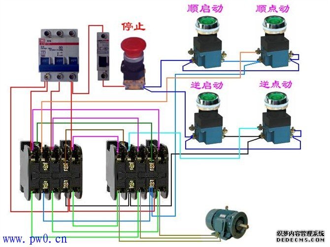 三相交流异步电动机顺逆转双互锁接线图