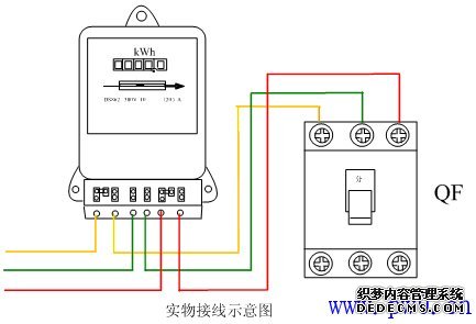 三相五线制实物接线示意图