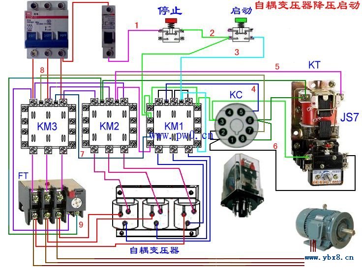 电动机自耦降压启动电路
