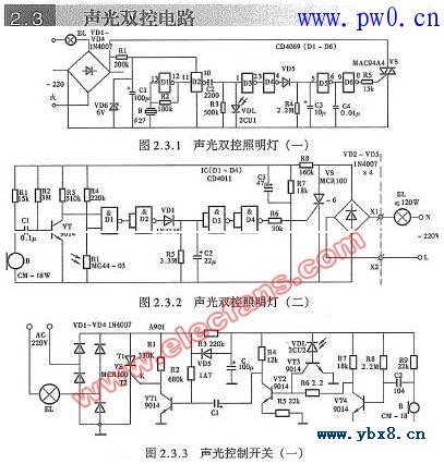 声光双控照明灯电路图