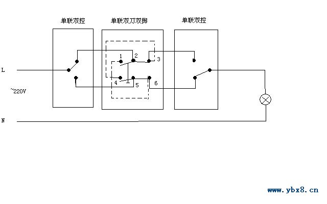 三联开关接线图