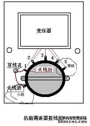 吊扇调速器接线图