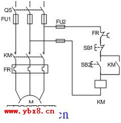 电动机单方向运转控制接线图