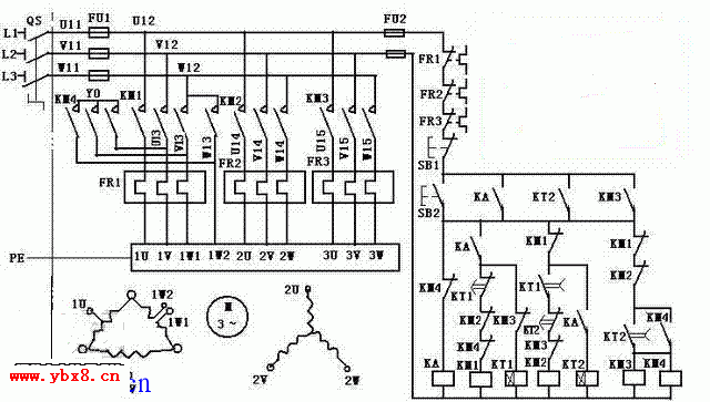 三速电动机电气控制原理图