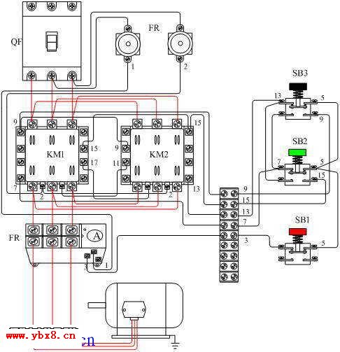 三相电机正反转电路图