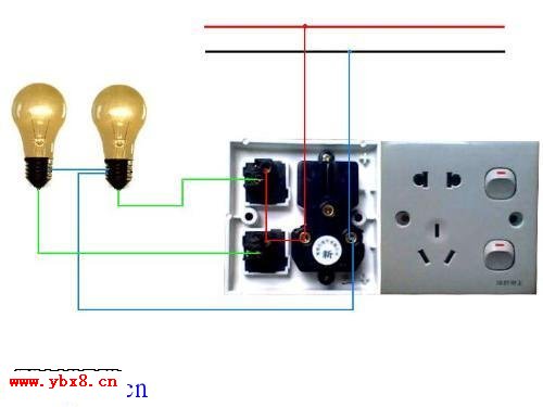 双联双控开关接线图