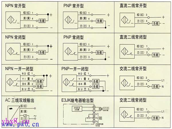 光电开关接线原理图