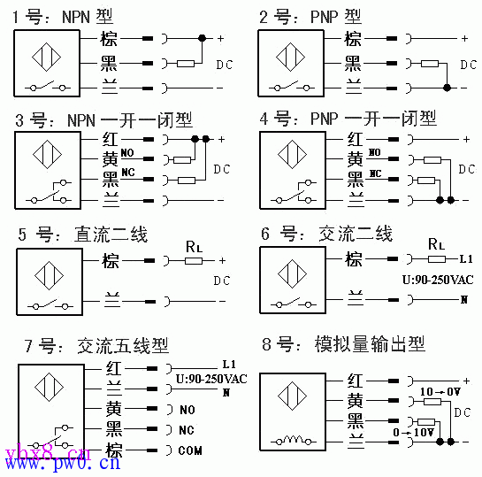 光电开关接线原理图