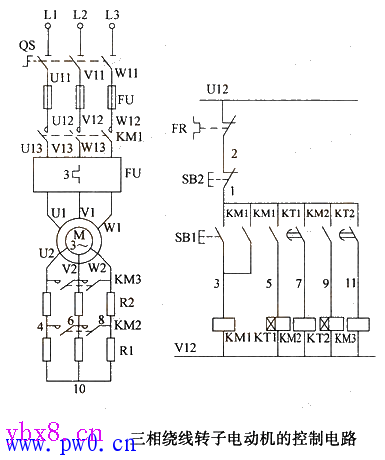 三相绕线转子电动机的控制电路