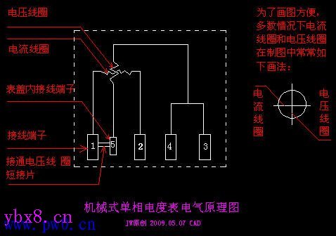 电度表的接线图-单相-三相四线