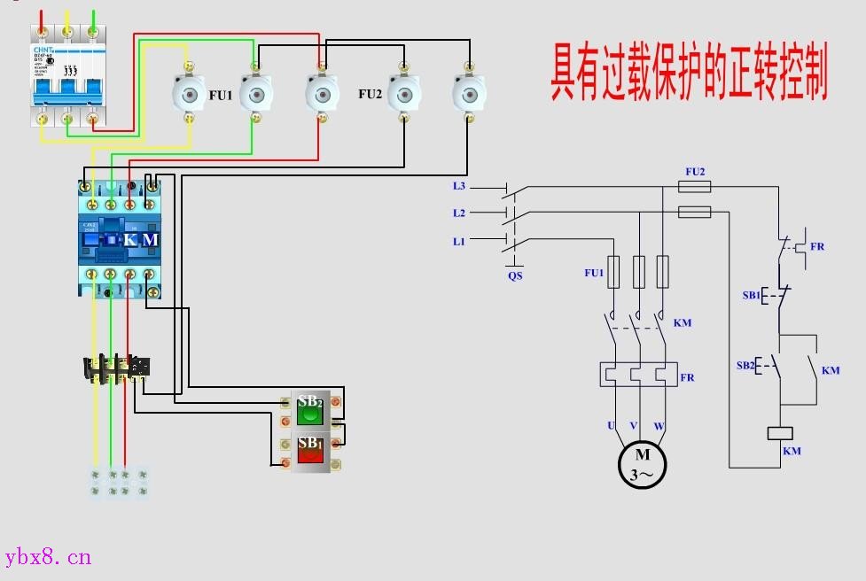 包含过载保护的正转控制电路