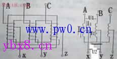 三相降压自耦变压器图