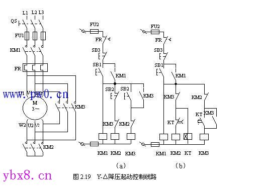 星形—三角形降压起动控制线路