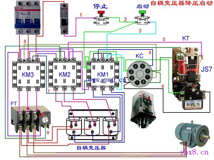 电动机自耦降压启动电路