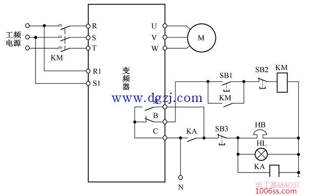 变频器工频变频切换参数设置及电路图