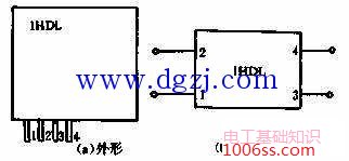 色度延迟线的外形及电路符号