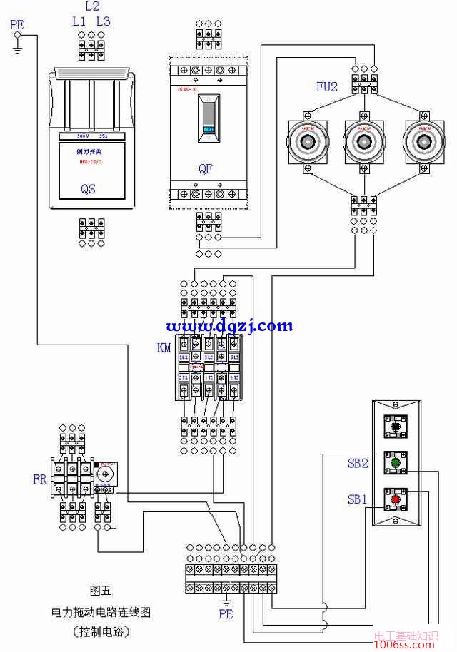 电力拖动电路安装步骤及连线图