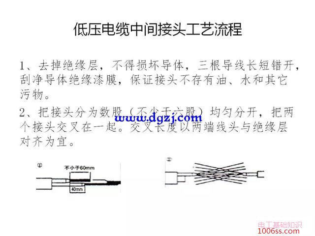 低压电缆接头做法图解及工艺流程