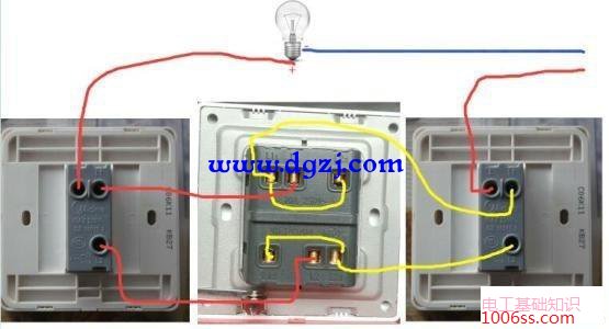 三控开关怎么接线_三位双控开关接线图解_三控开关接线图实物图