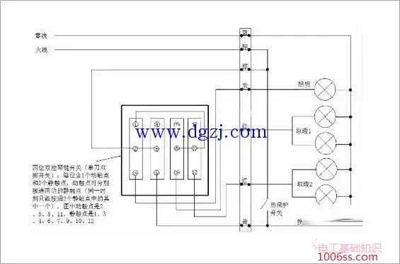 五开浴霸开关怎么接线?浴霸开关接线图五根线
