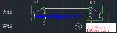 单联双控和双联双控及三联双控开关接线图