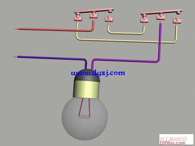 一个灯两个开关控制怎么接线图