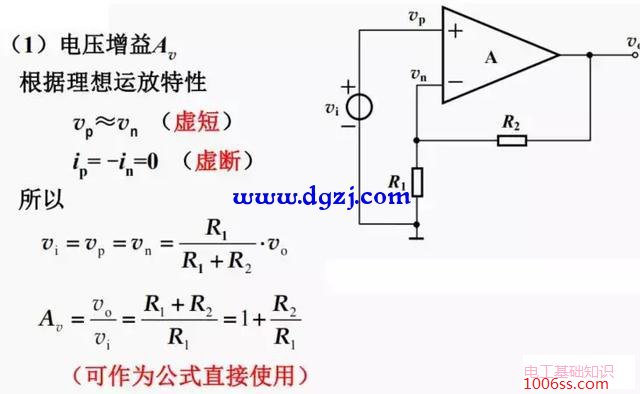 运算放大器基本特性及运放构成的基本电路图