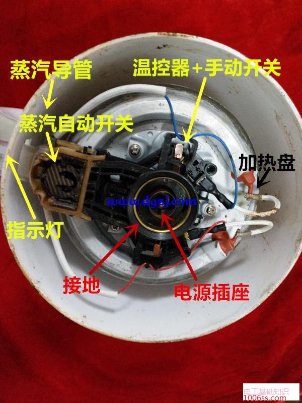 电热水壶内部电路原理图及故障维修方法