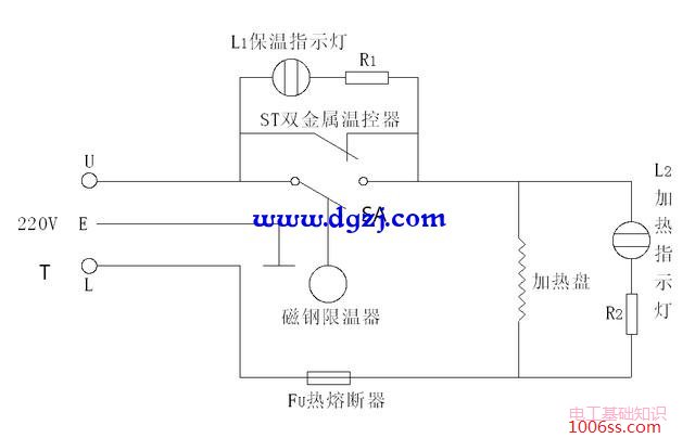 电饭锅内部结构图电路图及常见故障维修