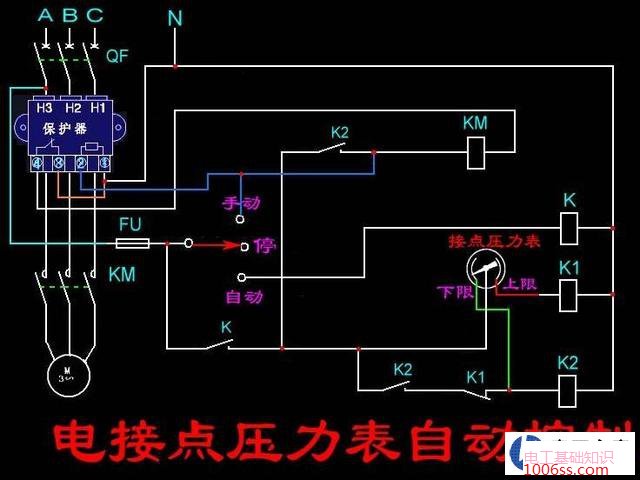 普通压力表在加一个电接压力表怎么接线