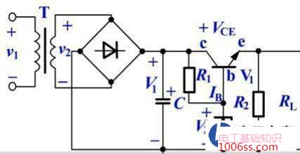 晶体管串联稳压电路的稳压过程分析