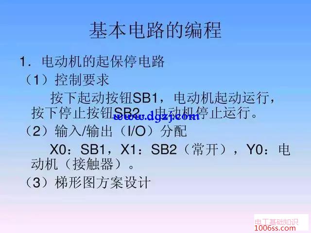 plc梯形图基本电路编程举例