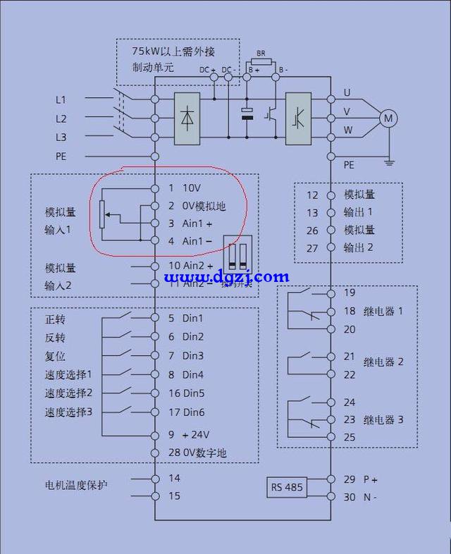 开关量液位调节浮球接线图解