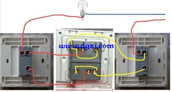 三控开关怎么接线_三位双控开关接线图解_三控开关接线图实物图