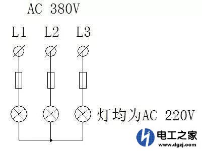 只有三根火线没有零线和地线220V灯泡能亮吗