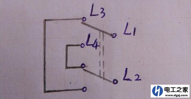 多控开关当作单开双控开关用的接线方法