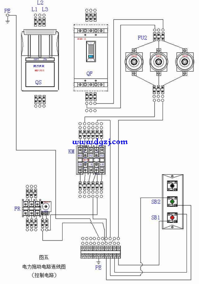 电力拖动电路安装步骤及连线图