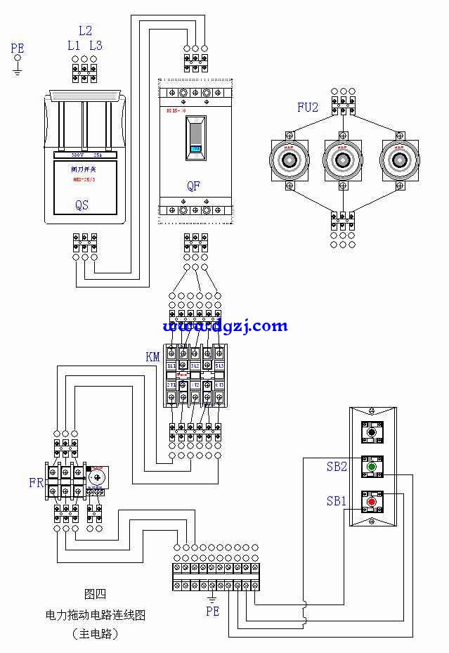 电力拖动电路安装步骤及连线图