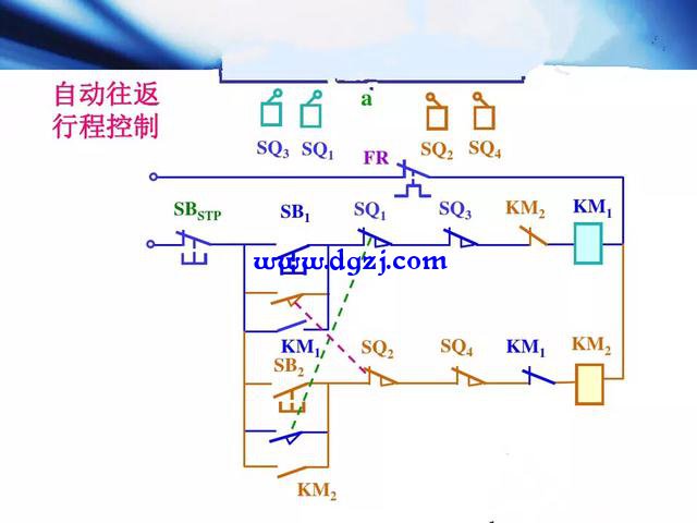 行程开关动作原理及行程开关电机正反转控制电路图