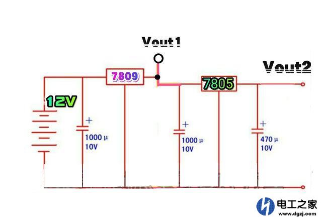 12v电瓶加7805后输出5V还用加7809吗