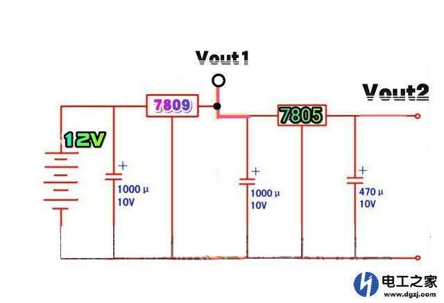 12v电瓶加7805后输出5V还用加7809吗