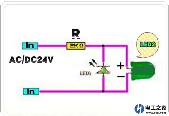 led指示灯为什么可以交直流通用