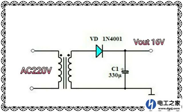 如何用7805将16V电压转为12V