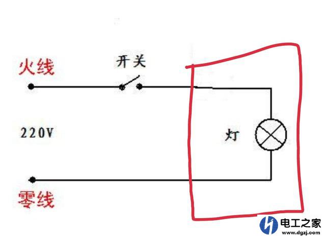 一个开关一个灯要接到电井几根线要怎么走