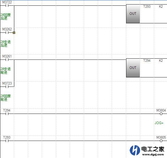 三菱PLC控制伺服正反转梯形图