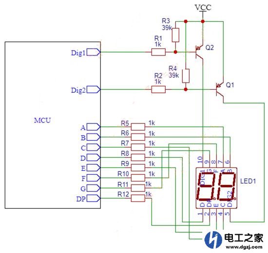 7段数码管动态扫描原理及其实现方式