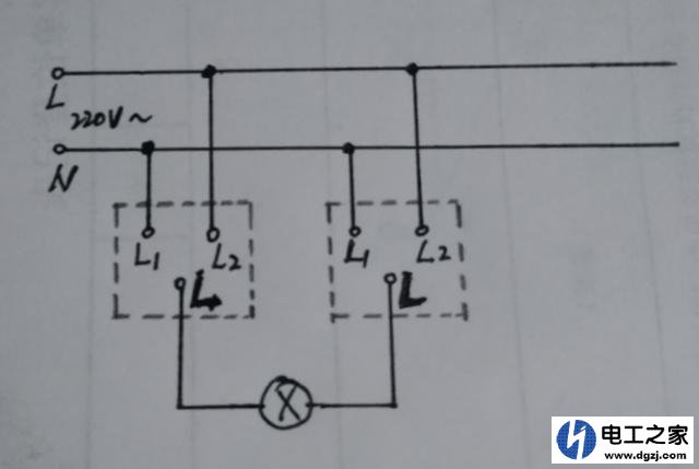 双控灯开关怎么改接单火线开关